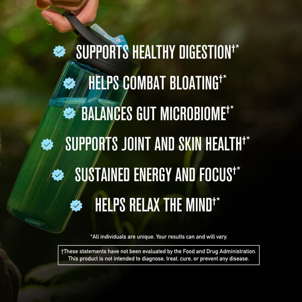 Morning Kick by Chuck Norris – Greens superfood powder, 30 servings (Strawberry Lemonade). With Ashwagandha, Collagen & Probiotics to support energy & wellness