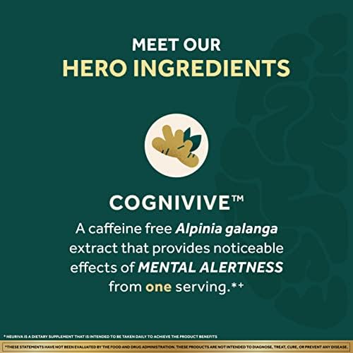Neuriva Ultra Decaf – 60 caps, nootropic for memory, focus & alertness. With Neurofactor, Cognivive, PS, B6 & B12