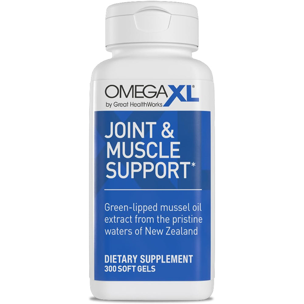 OmegaXL Joint Support – 120 softgels. Natural muscle & joint support with green-lipped mussel oil. Drug-free formula