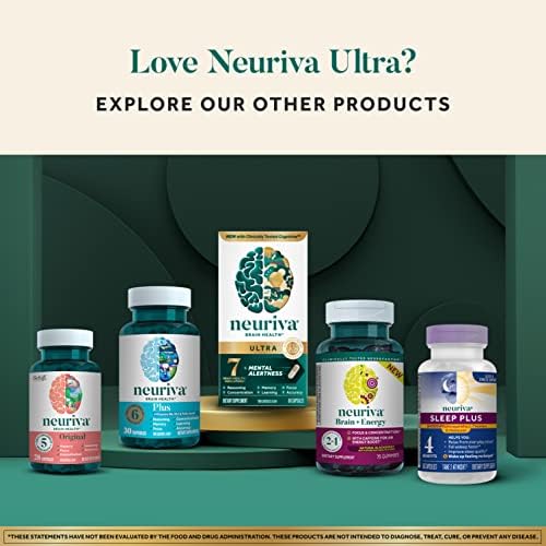 Neuriva Ultra Decaf – 60 caps, nootropic for memory, focus & alertness. With Neurofactor, Cognivive, PS, B6 & B12