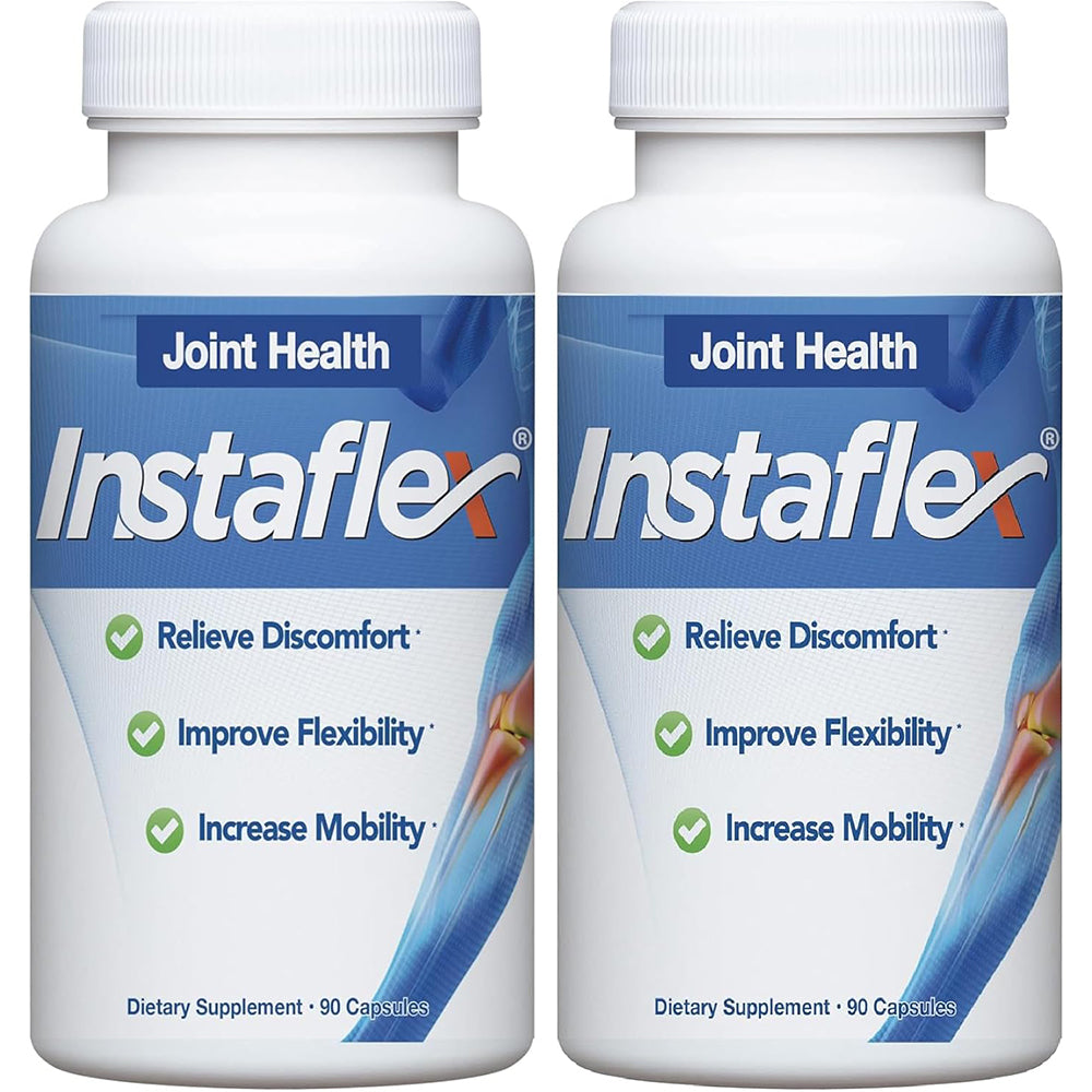 Instaflex Joint Support – 90 caps. Clinically studied blend with Glucosamine, MSM, Turmeric, Ginger, White Willow, Cayenne & Hyaluronic Acid for joint relief