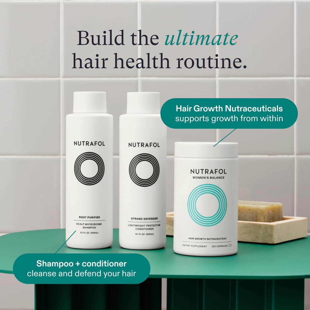 Nutrafol Women’s Balance – 1-month supply. For women 45+, supports thicker hair & scalp coverage. Clinically proven & dermatologist recommended