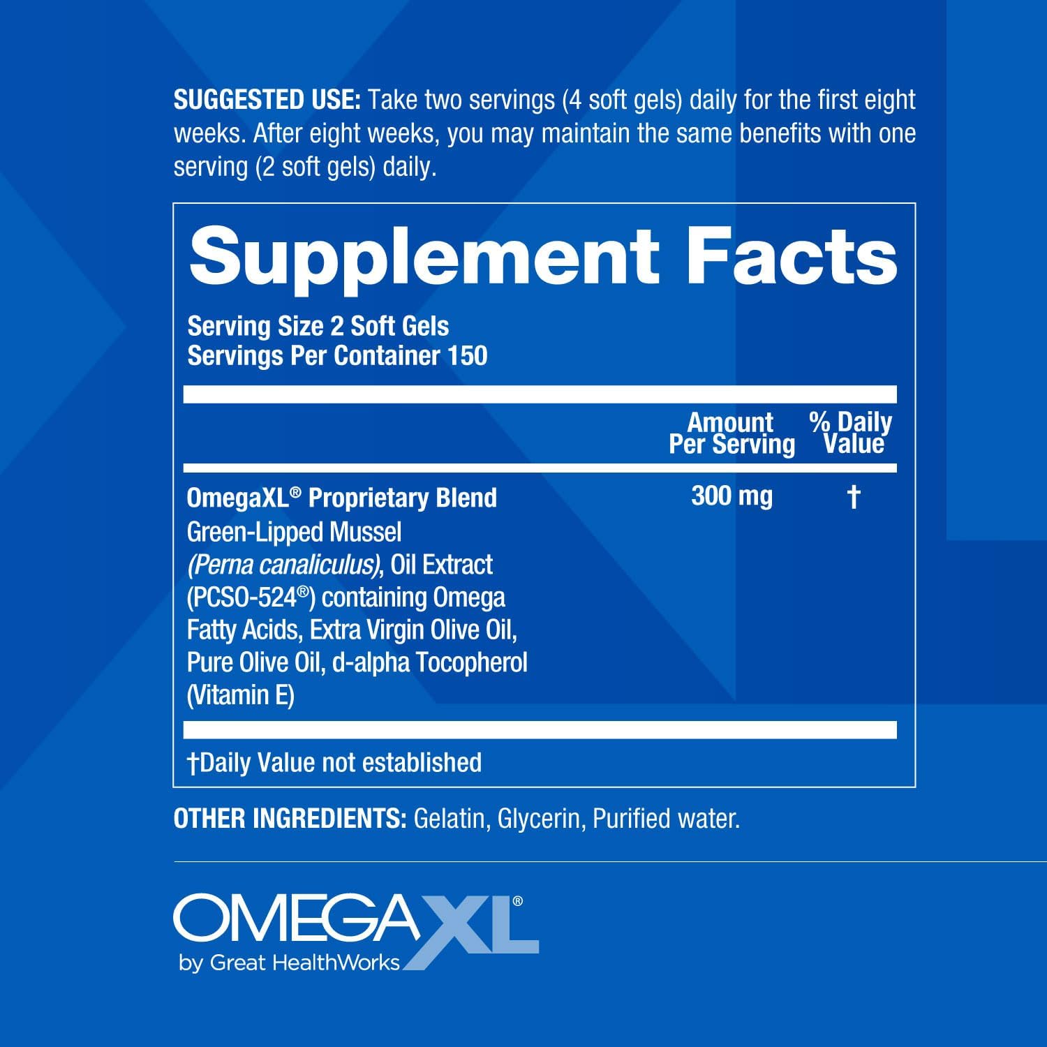 OmegaXL Joint Support – 120 softgels. Natural muscle & joint support with green-lipped mussel oil. Drug-free formula