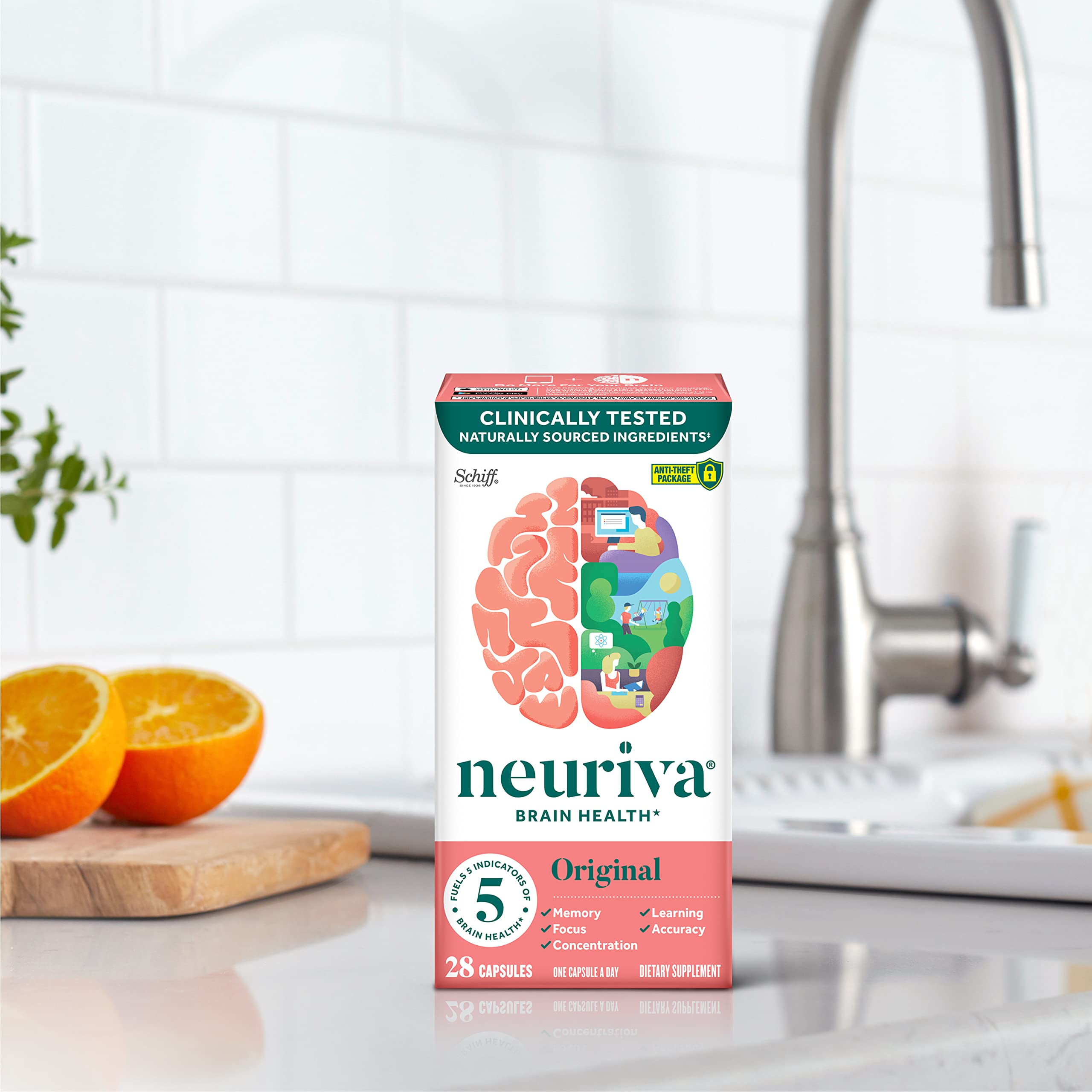 Neuriva Original Decaf – 28 caps, nootropic for memory, focus & concentration. With NeuroFactor & Phosphatidylserine